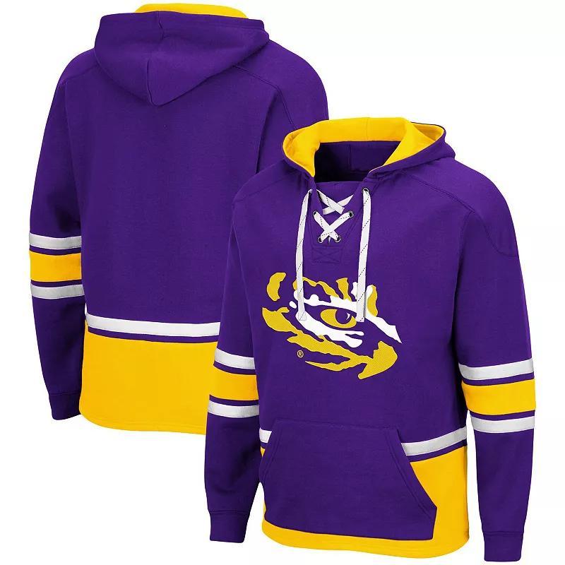 Mens Colosseum Purple LSU Tigers Lace Up 3.0 Pullover Hoodie Product Image