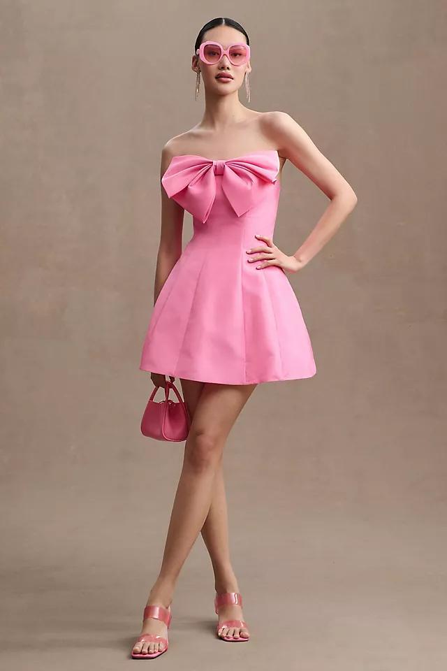 Mac Duggal Strapless A-Line Bow Mini Dress Product Image