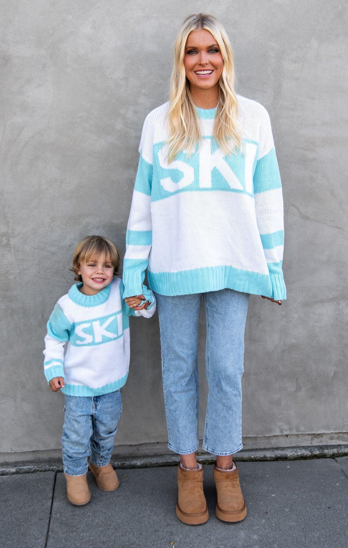 Ski in Sweater ~ Powder Blue Ski Knit Product Image