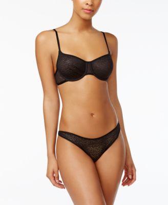 Dkny Modern Lace Sheer Demi Bra Thong Product Image