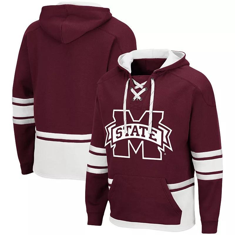 Mens Colosseum Maroon Mississippi State Bulldogs Lace Up 3.0 Pullover Hoodie Product Image