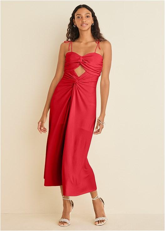 Ruched Cutout Maxi Dress Product Image