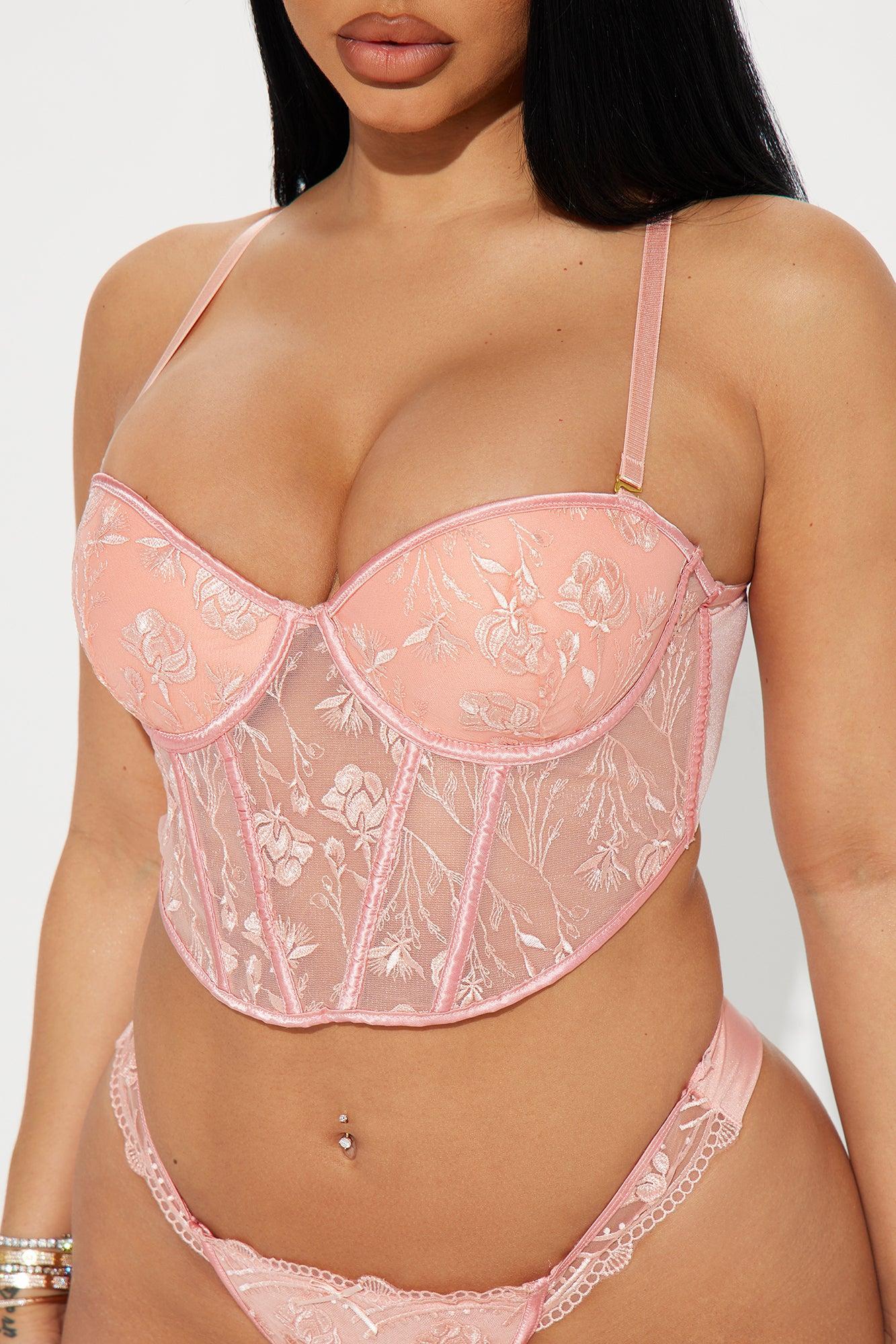 Feeling Floral Corset 2 Piece Set - Pink Product Image