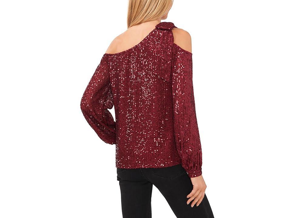 CeCe One-Shoulder Sequin Top Product Image