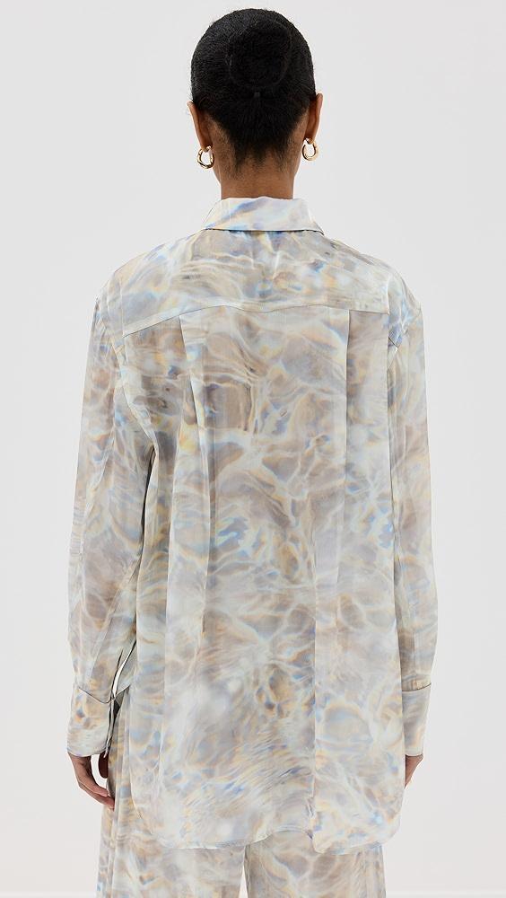 SIMKHAI Jolene Printed Button Down Shirt | Shopbop Product Image