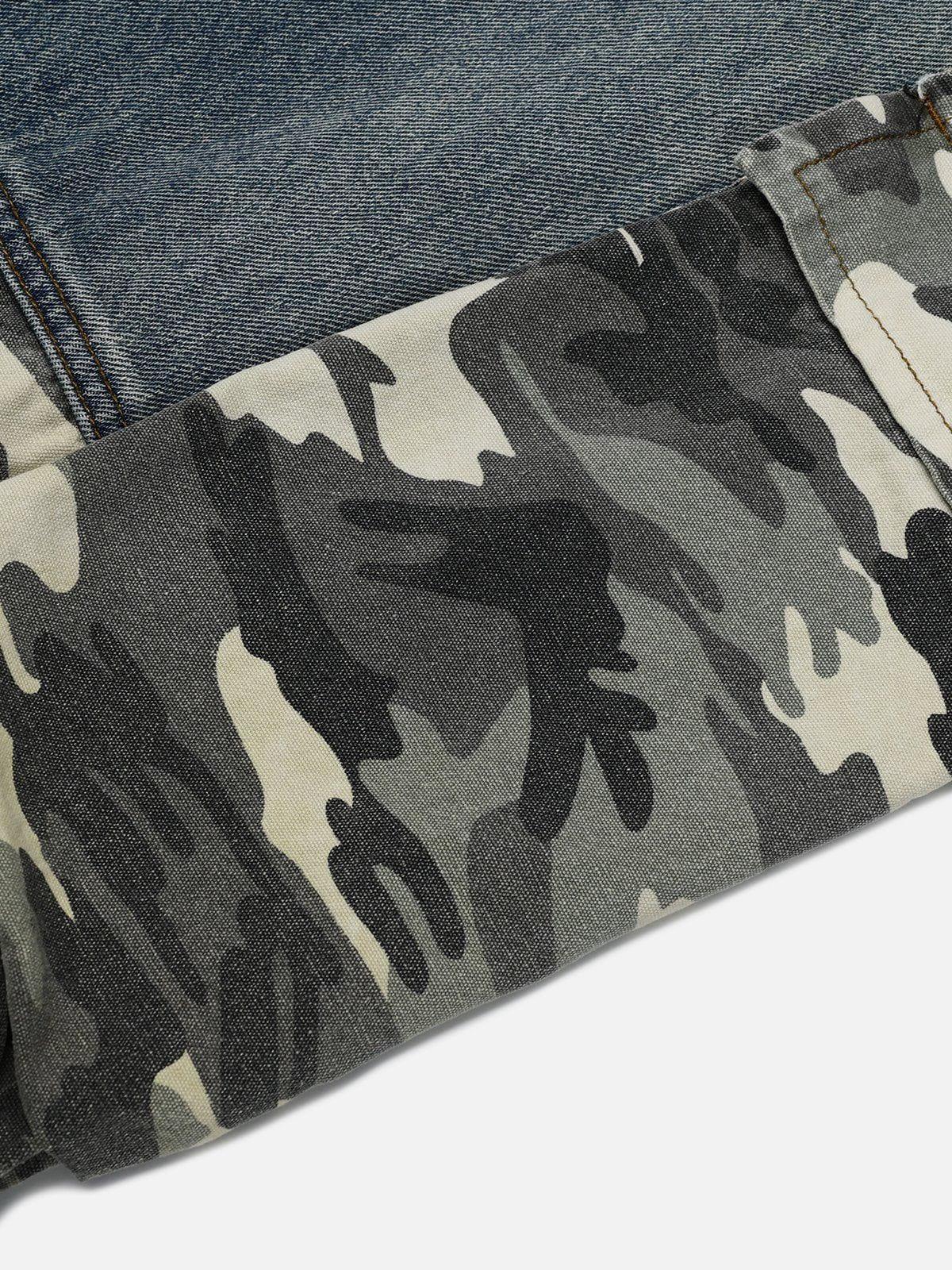 Aelfric Eden Camouflage Patchwork Jeans Product Image