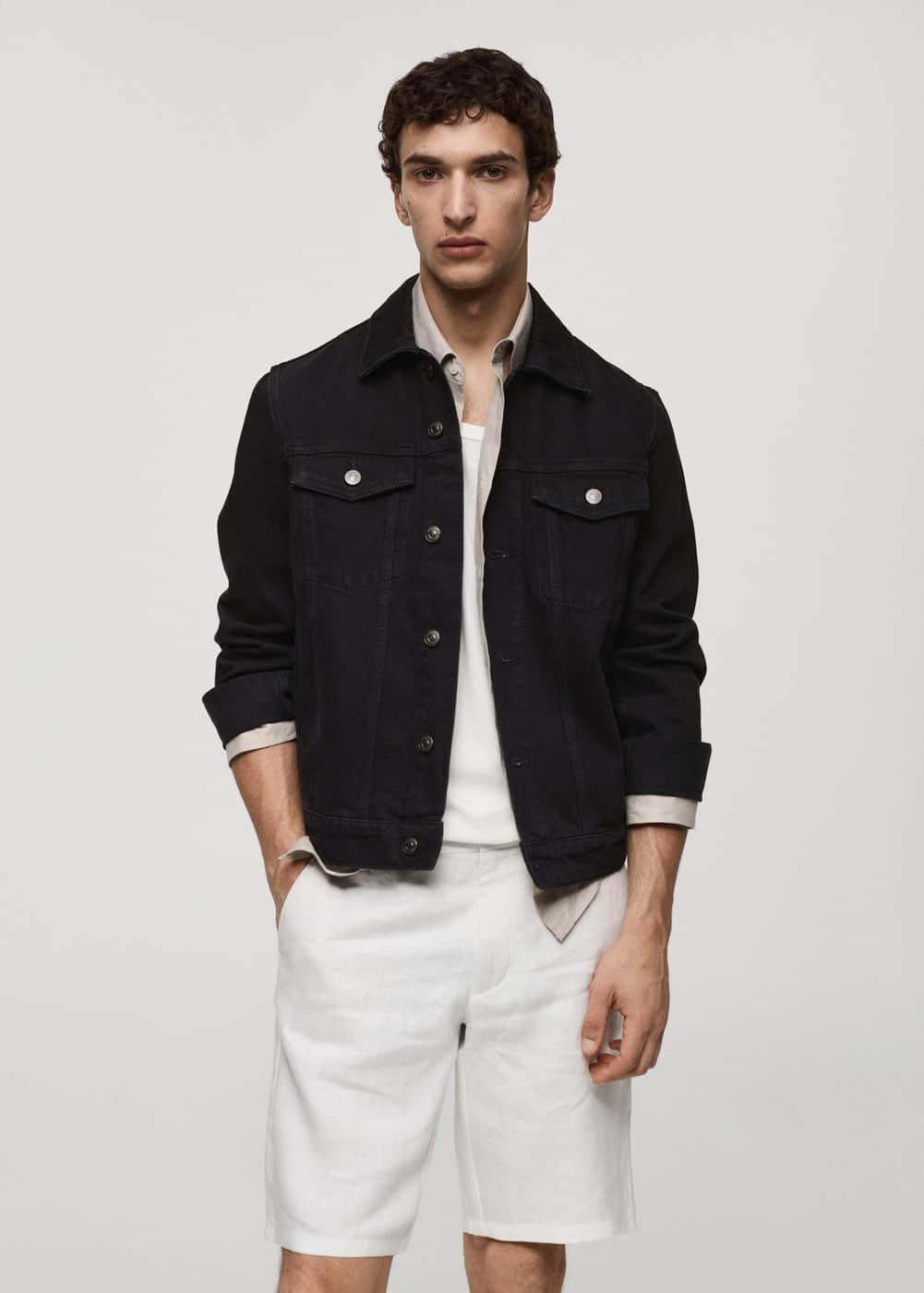 MANGO MAN - Basic denim jacket black denimMen Product Image