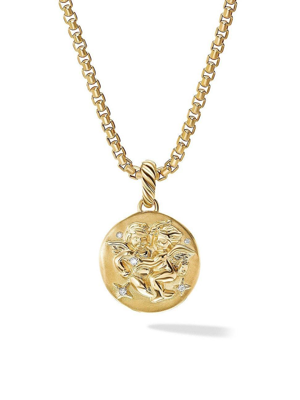 Womens Zodiac Amulet In 18K Yellow Gold With Diamonds Product Image