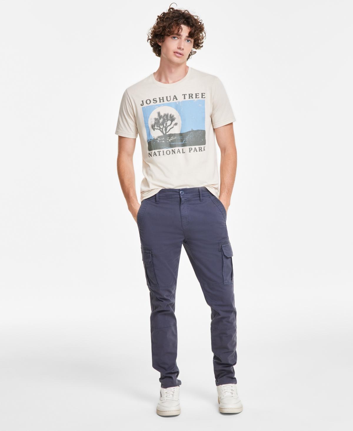 Sun + Stone Mens Garment-dyed Straight-Fit Morrison Tapered Cargo Pants, Created for Macys Product Image