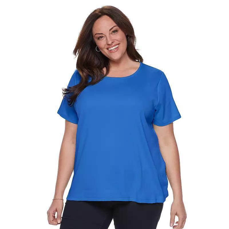 Plus Size Croft & Barrow Essential Crewneck Tee, Womens Product Image