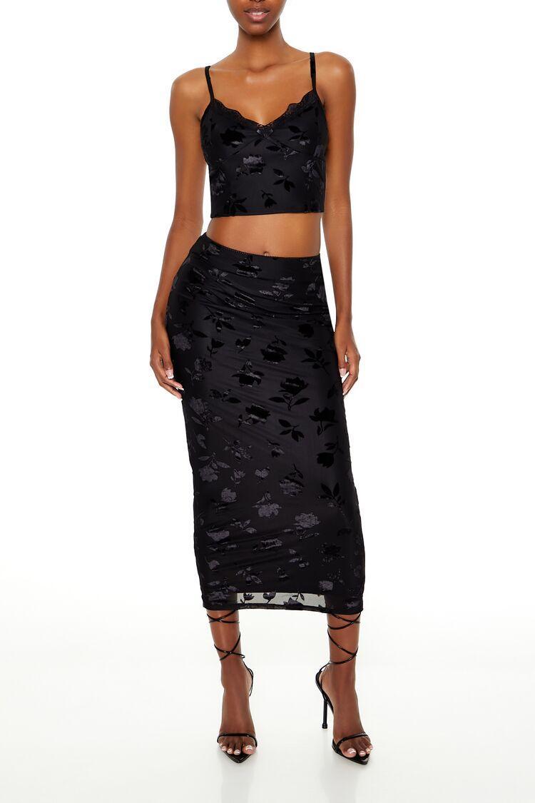 Metallic Burnout Cami & Skirt Set | Forever 21 Product Image