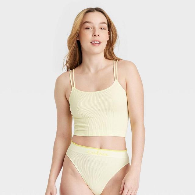 Womens Seamless Brami - Colsie Yellow XS Product Image