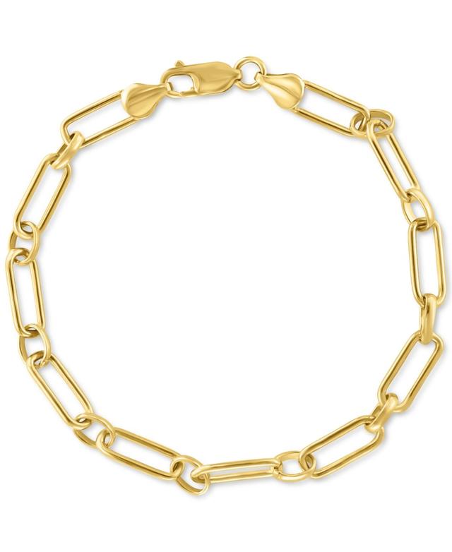 Effy Mens Polished Link Bracelet in 14k Gold-Plated Sterling Silver Product Image