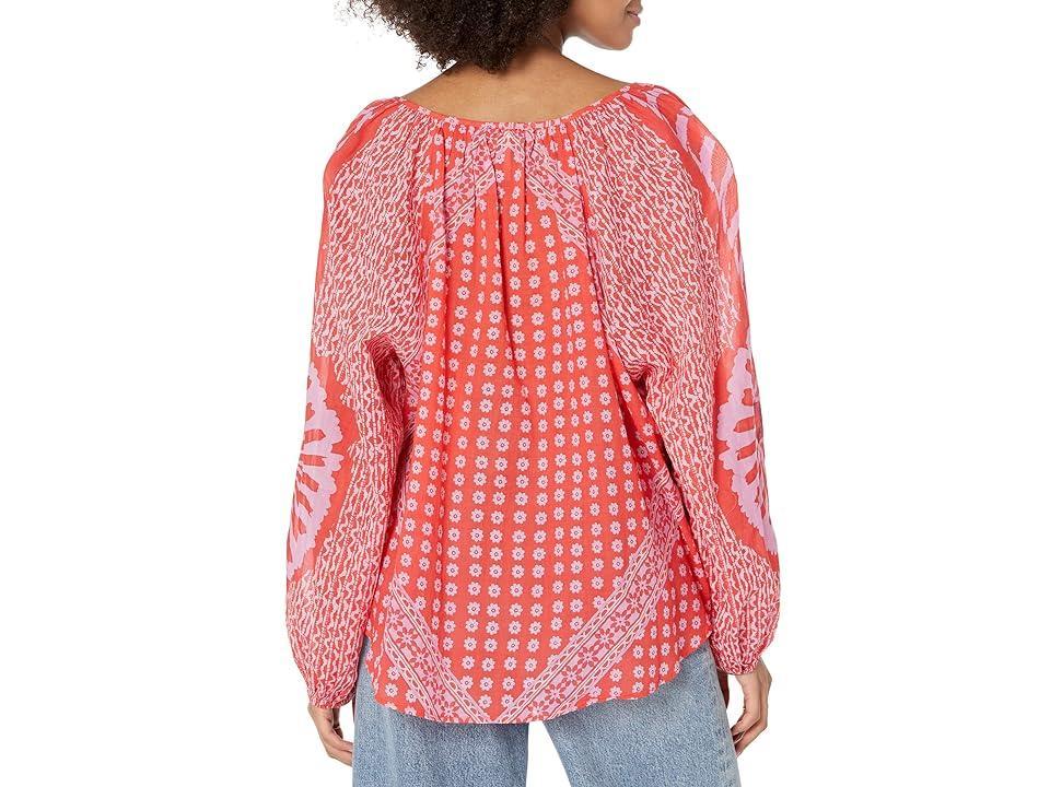 Free People Elena Printed (Fiery Red Combo) Women's Clothing Product Image