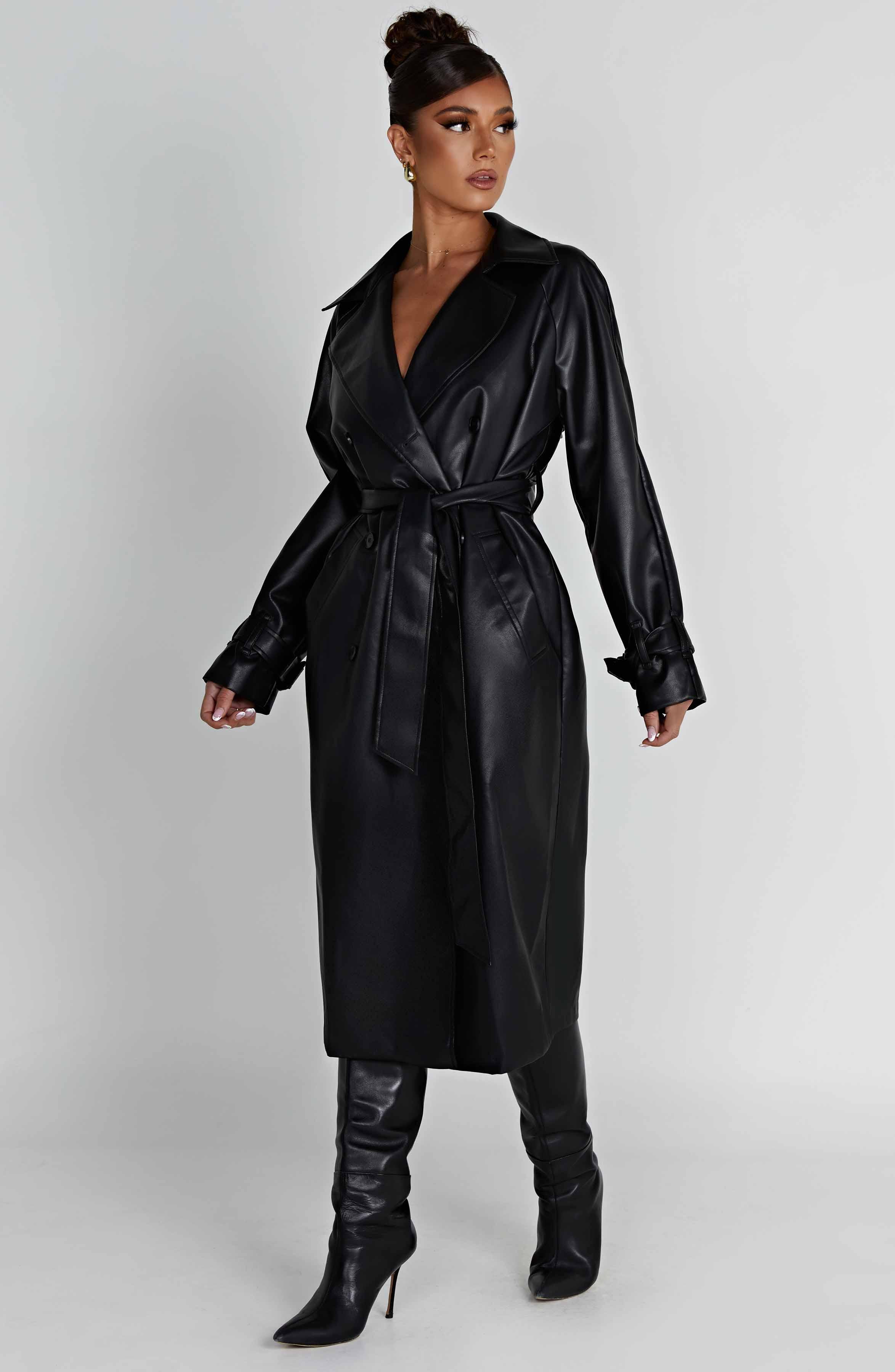 Chi Trench Coat - Black Product Image