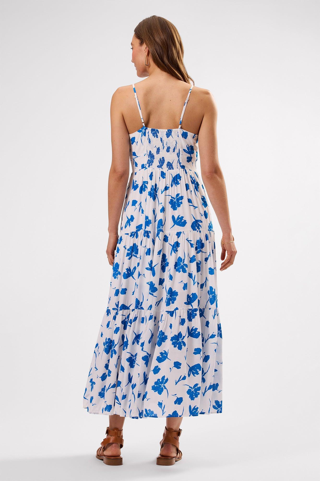 Tie Front Dress - Aix Blue Product Image