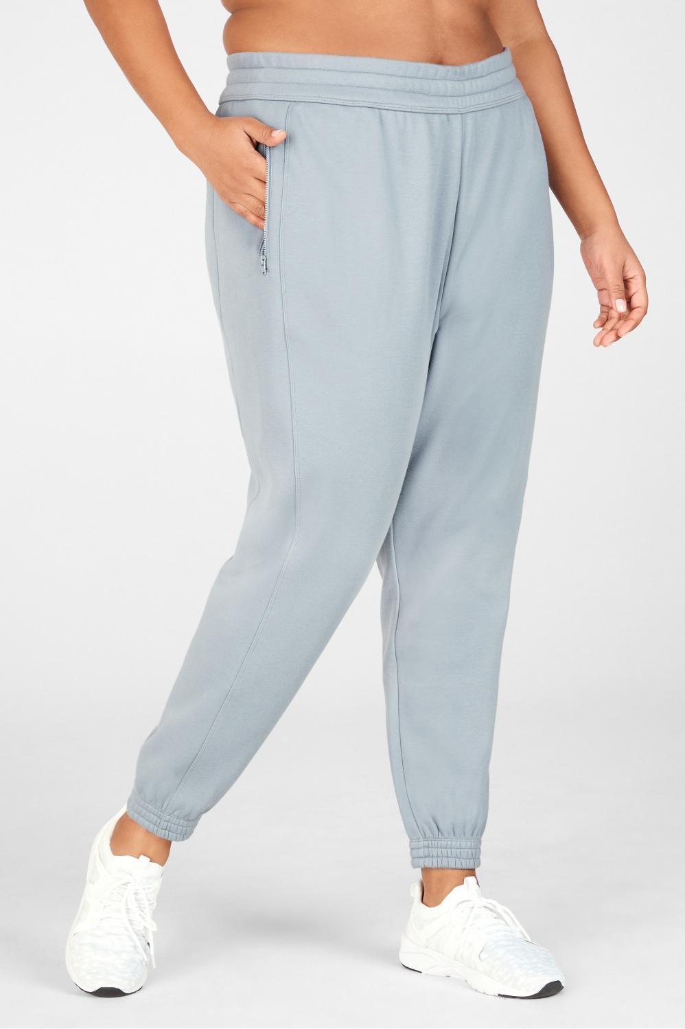 Fabletics Amelia Slim Sweatpant II Womens Raincloud plus Size 4X Product Image