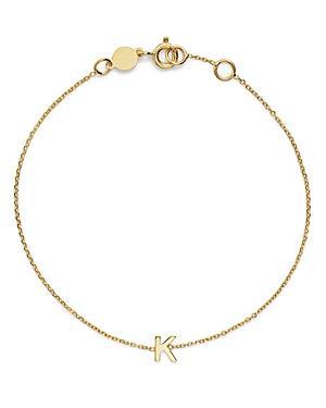 Moon & Meadow 14K Yellow Gold Initial Chain Bracelet Product Image