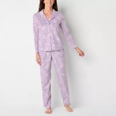 Adonna Womens Tall Long Sleeve 2-pc. Pant Pajama Set Product Image