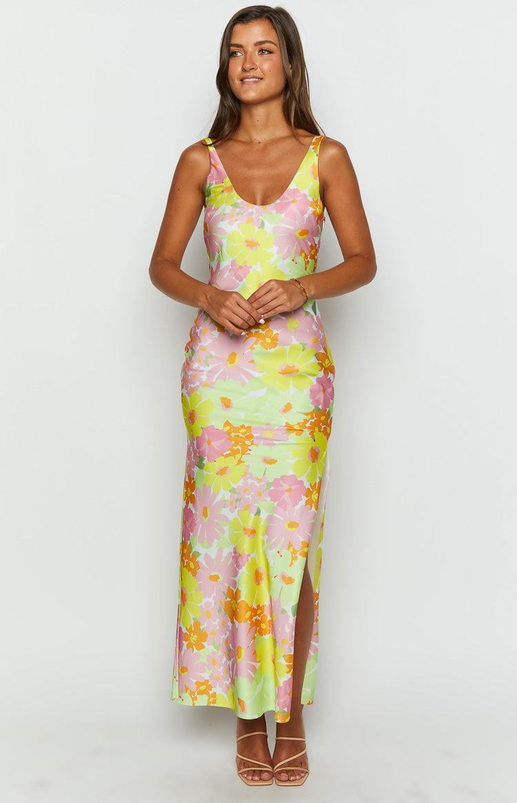 Jovie Yellow Floral Maxi Dress Product Image