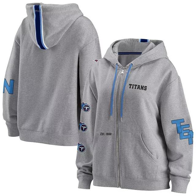 Womens WEAR by Erin Andrews Gray Tennessee Titans Full-Zip Hoodie Product Image