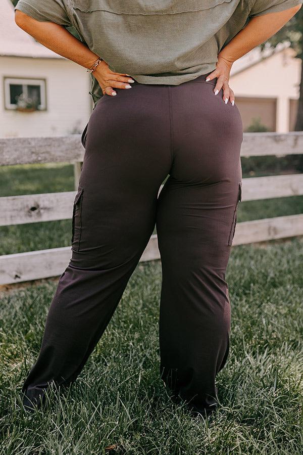 Go The Extra Mile High Waist Butter Soft Pants In Espresso Curves Product Image