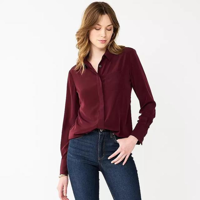 Petite Nine West Drapey Shirt, Womens Product Image