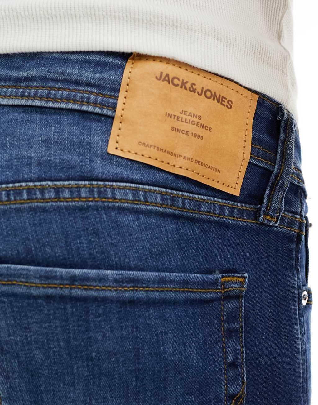 Jack & Jones Glenn slim jeans in mid blue wash  Product Image