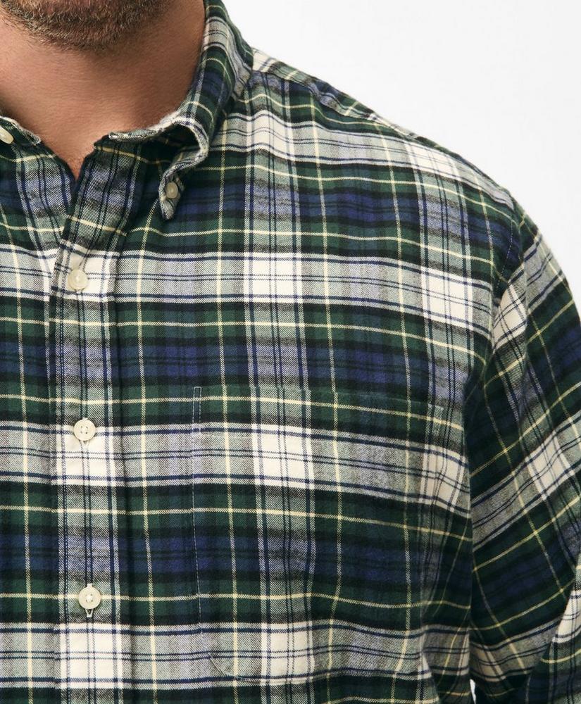 Big & Tall Portuguese Flannel Polo Button Down Collar, Tartan Shirt Product Image