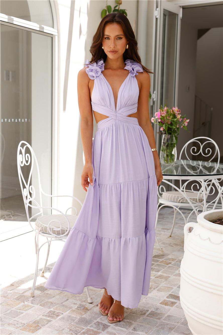 Moonlight Dance Maxi Dress Lilac Product Image