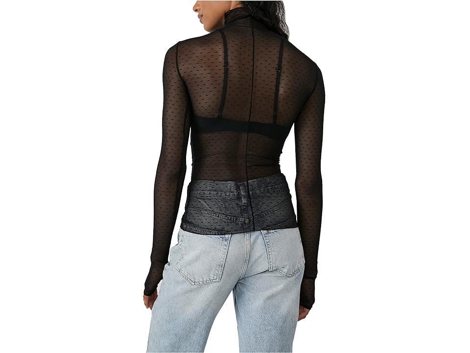 Free People On the Dot Layering Mesh Turtleneck Product Image