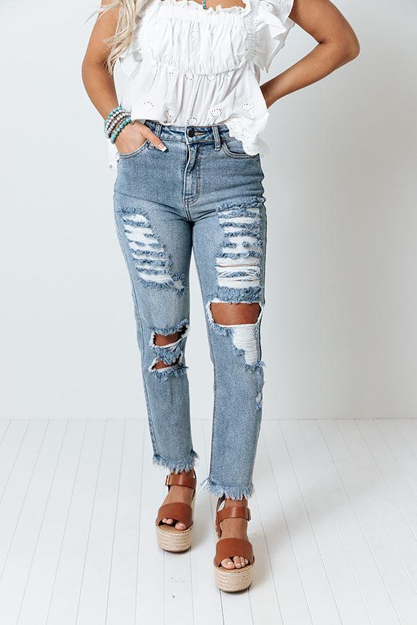 The Badgley High Waist Distressed Relaxed Skinny Product Image