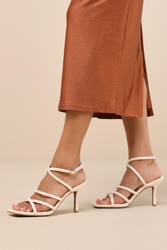 Skyy Beige Strappy High Heel Sandals product image