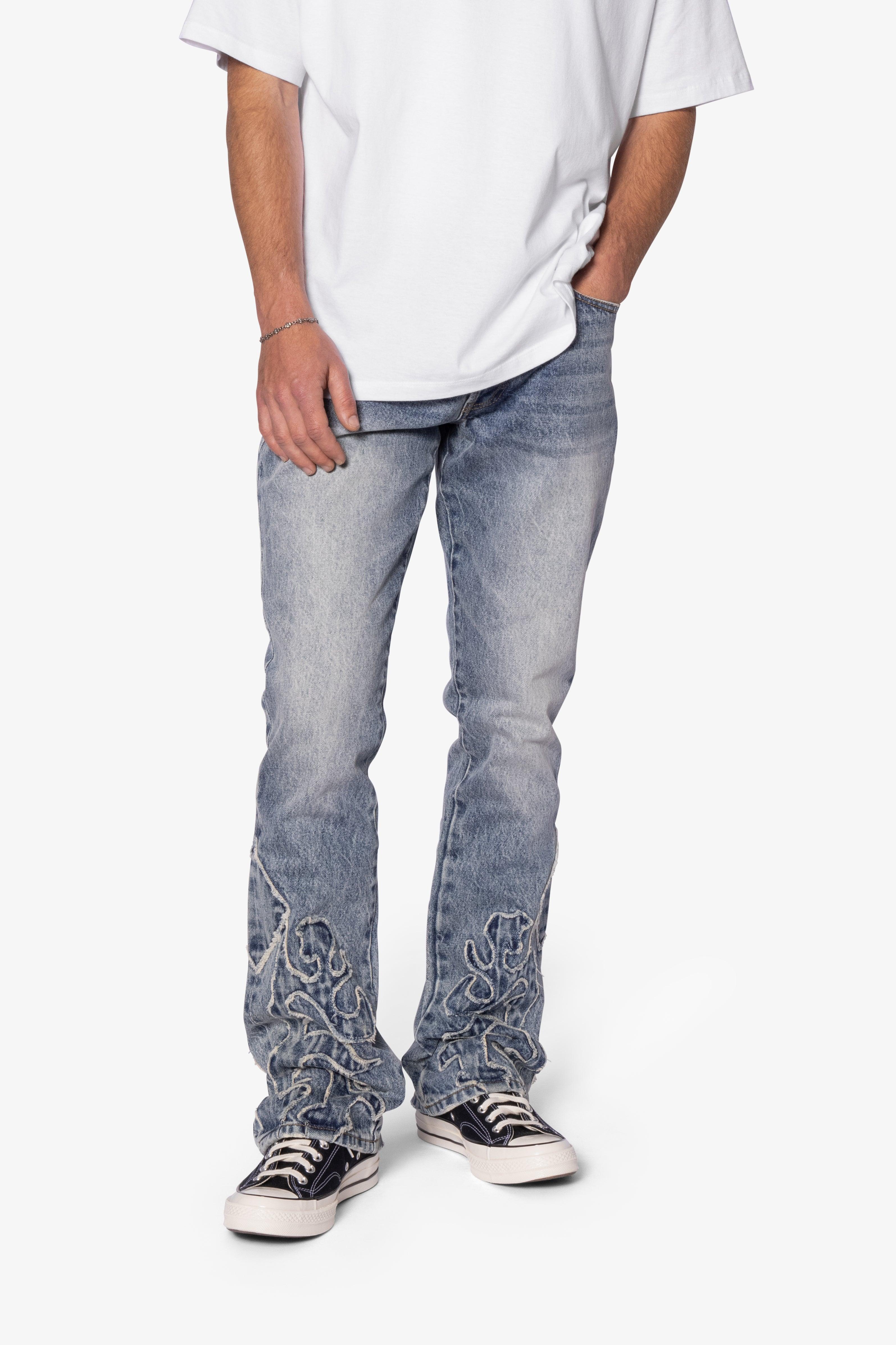 B689 Western Flare Denim - Blue Product Image