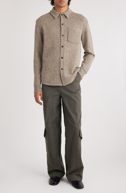 DRIES VAN NOTEN Wool Shirt In 813 - Grey Melange Product Image