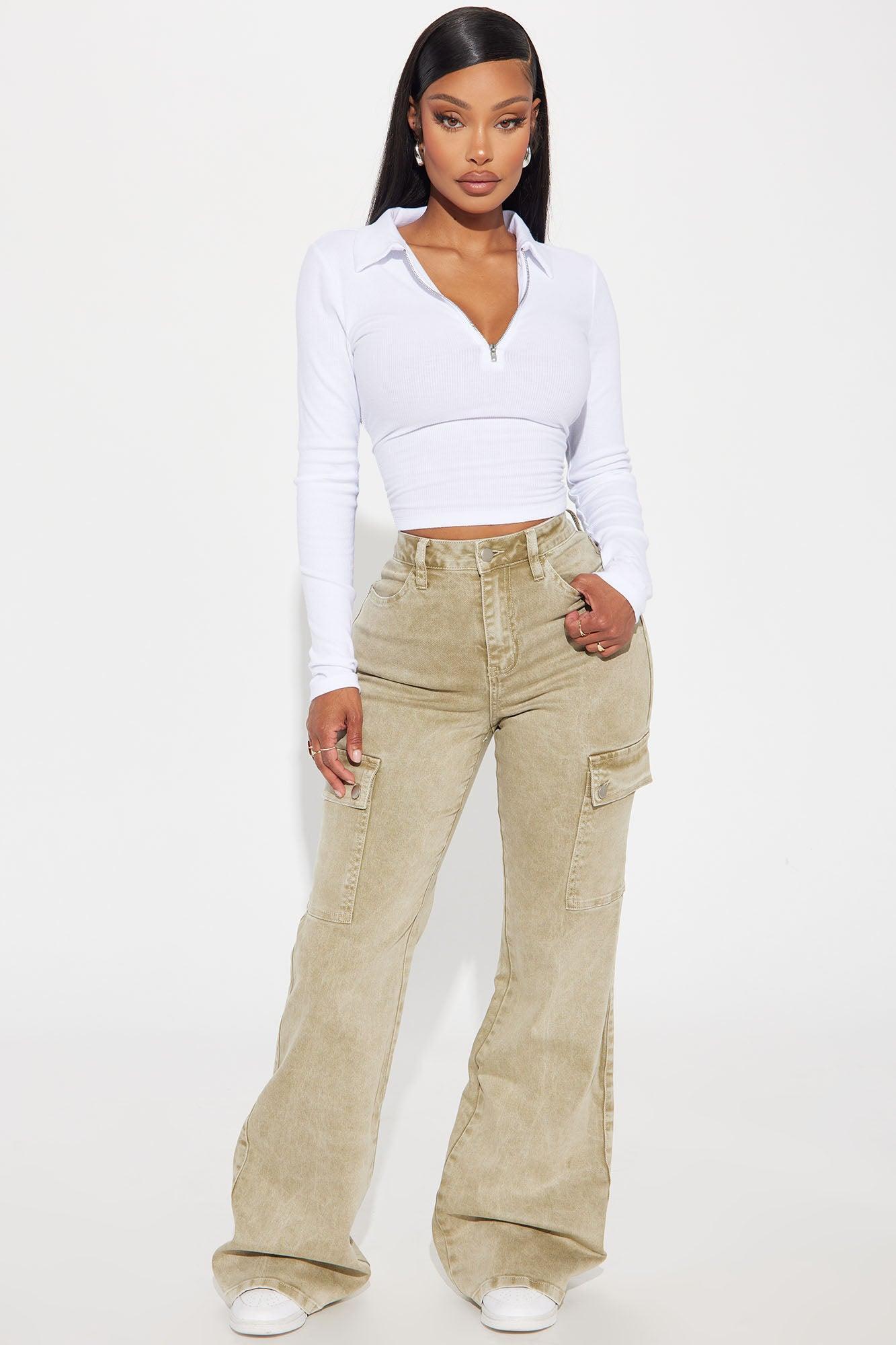 Camila Collared Ribbed Top - White Product Image