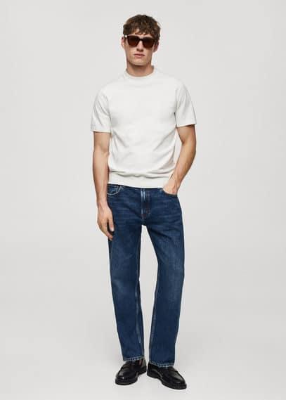 MANGO MAN - Regular fit dark wash jeans dark blueMen Product Image