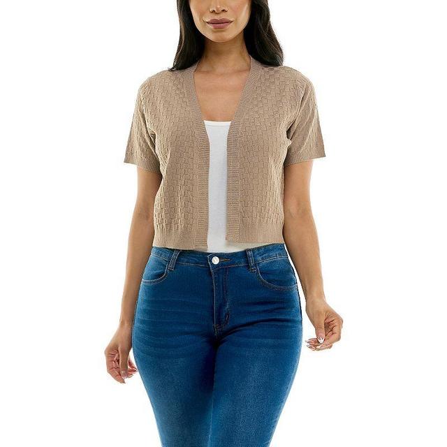 Womens Nina Leonard Box Knit Bolero Cardigan Product Image