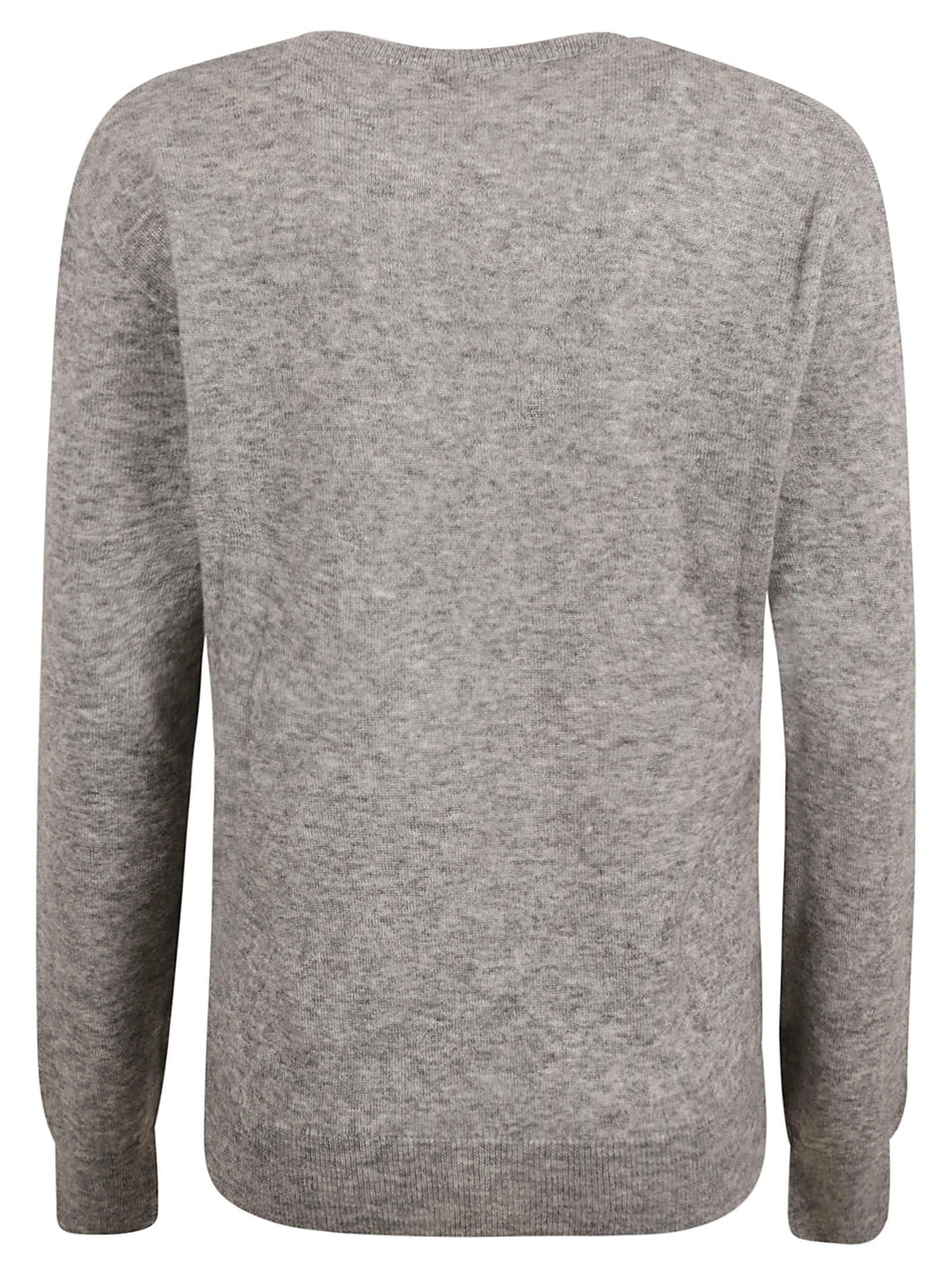 Round Neck Sweater In Gris Chine Clair Product Image