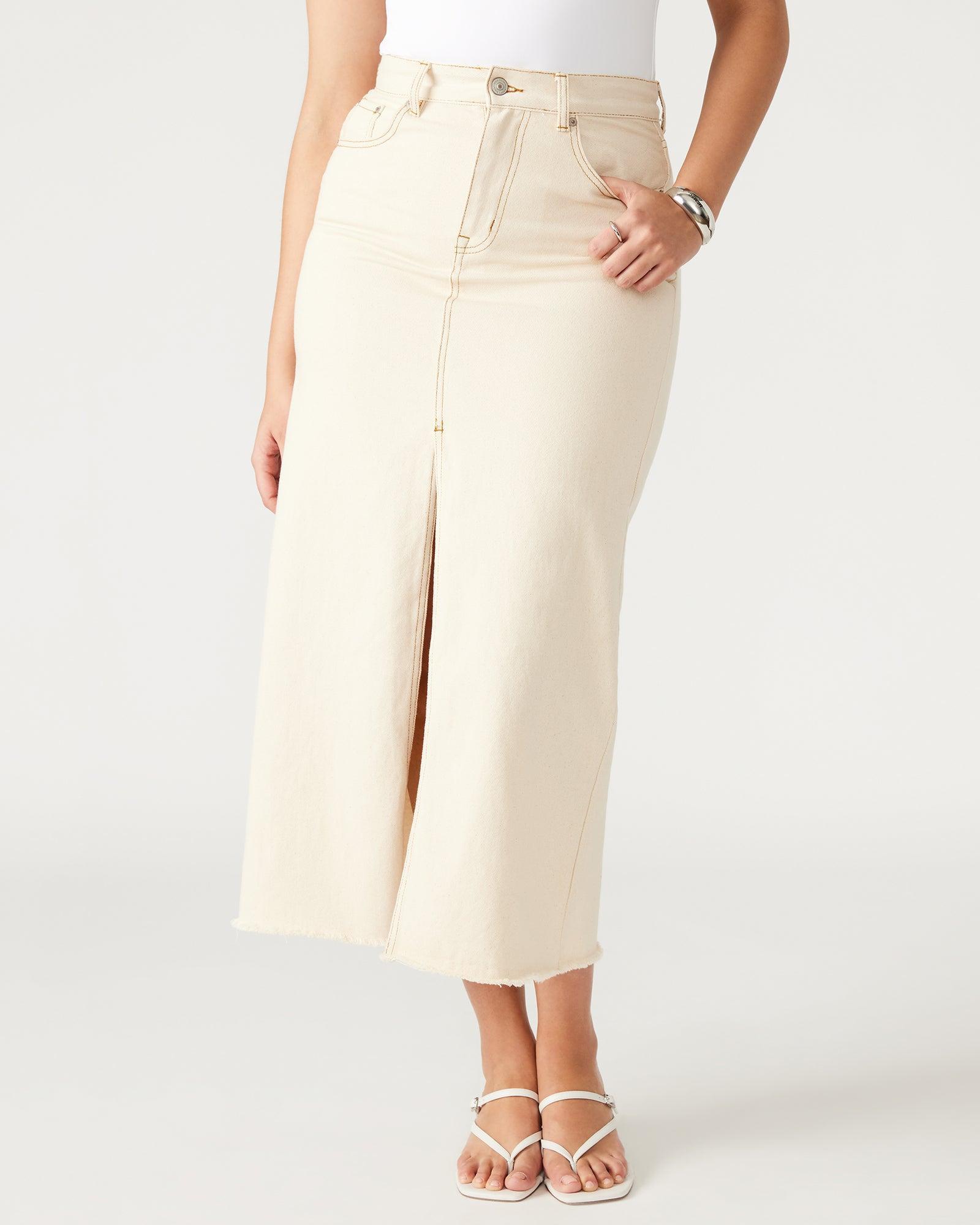 AVANI DENIM SKIRT IVORY Female Product Image