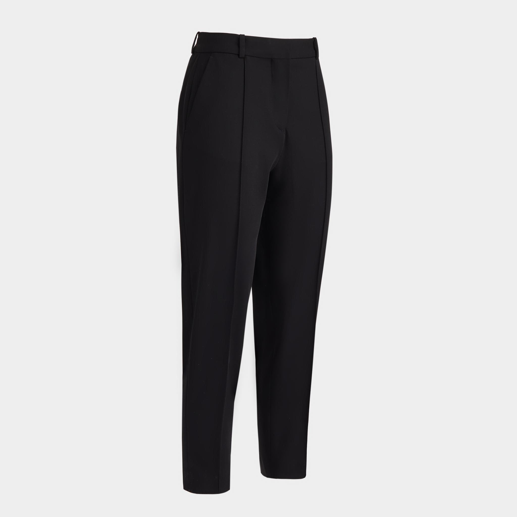 HIGH WAISTED FINE WOOL TWILL TAPERED TROUSER Product Image