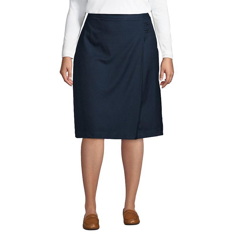 Plus Size Lands End School Uniform Solid A-line Skirt, Womens Product Image