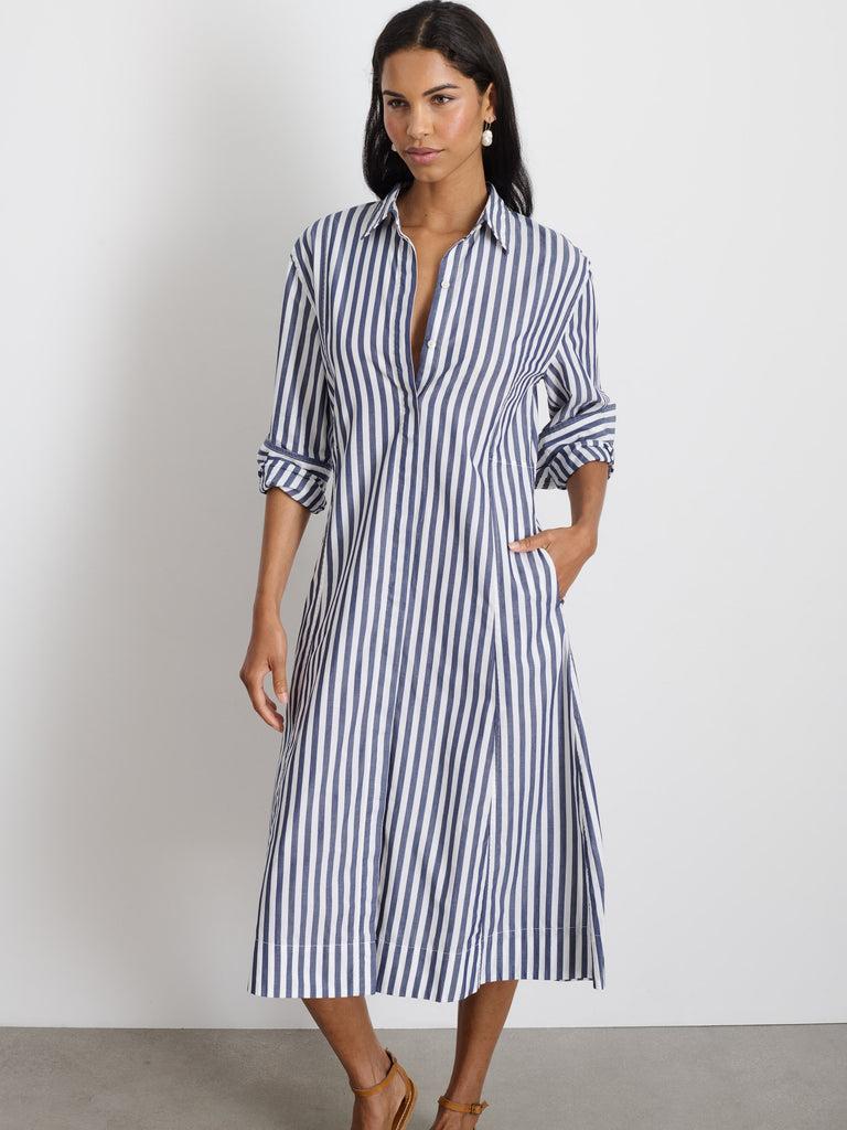 Jules Dress In Wide Stripe Product Image