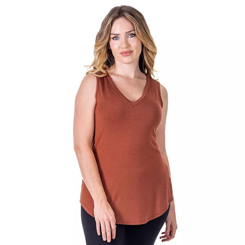 Womens 24seven Comfort Apparel V Neck Tunic Tank Top Product Image