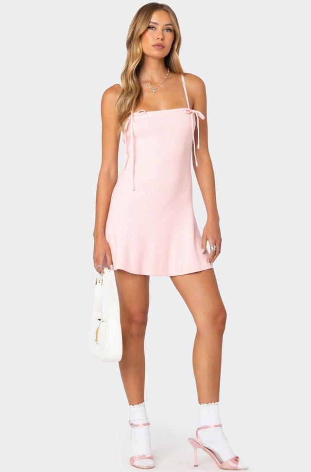 Fridah Ribbed Knit Mini Dress Product Image