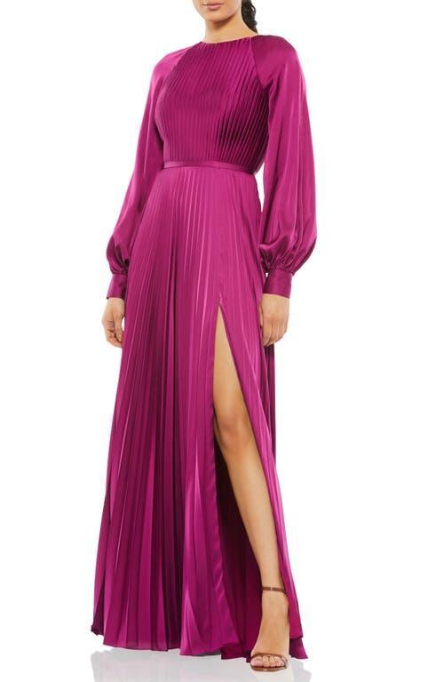 Womens Ieena Pleated A-Line Chiffon Gown Product Image