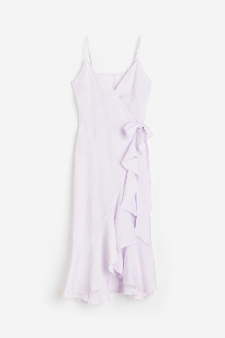 Flounce-trimmed Wrap Dress Product Image