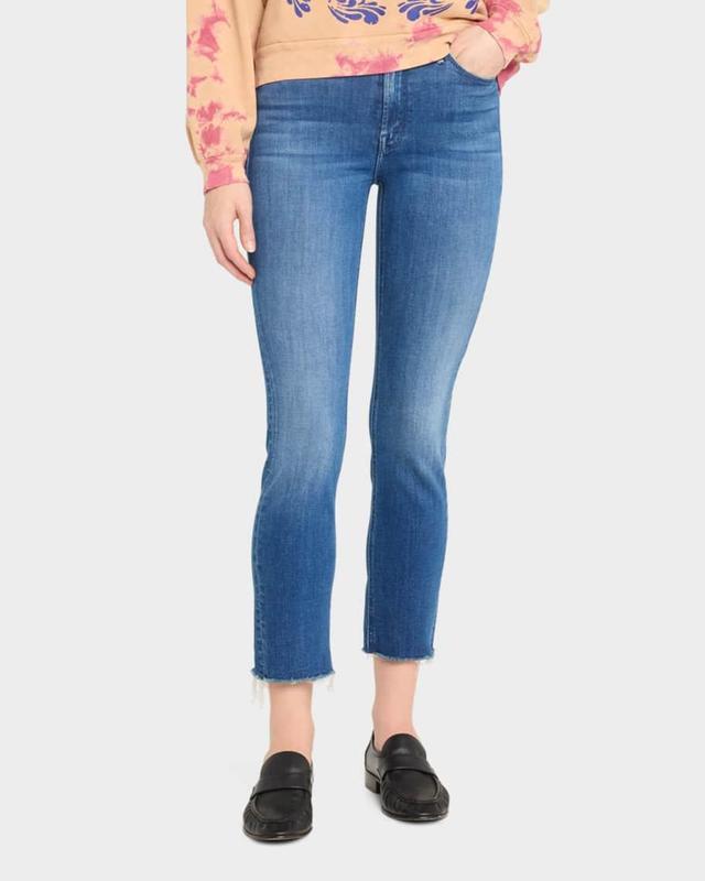 Mid-Rise Dazzler Ankle Fray Jeans Product Image