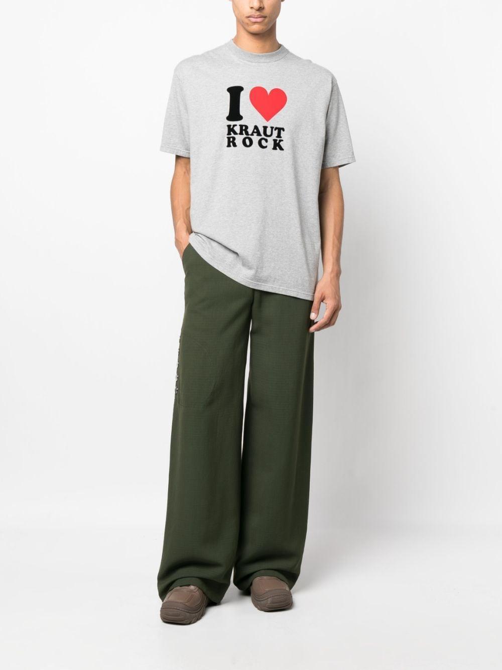 UNDERCOVER Slogan-print Cotton T-shirt In Grey Product Image