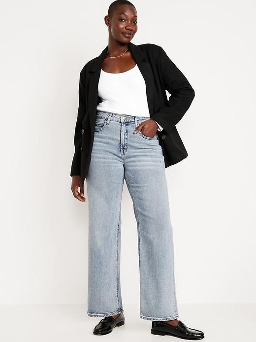 Extra High-Waisted Sky-Hi Wide-Leg Jeans Product Image